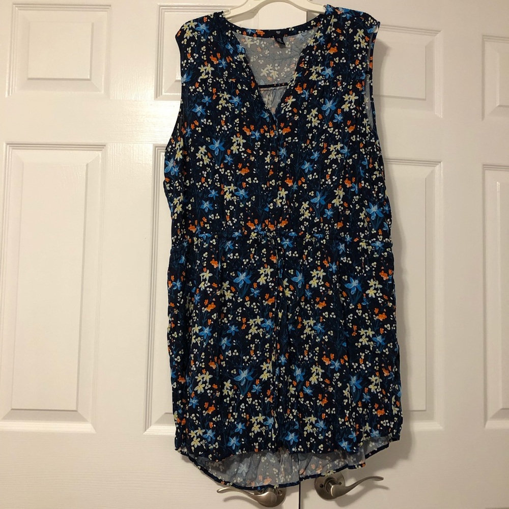 Gap Split Neck Dress with Pockets